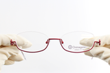 Onimegane®の人気アンダーリム。花飾りありOG-7224R(レッド)