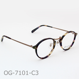 Onimegane®の代表コンビフレーム。OG-7101C3(茶紫黄マーブル)限定色
