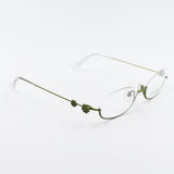 Onimegane®の人気アンダーリム。花飾りありOG-7224GR(グリーン)