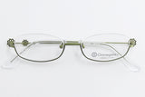 Onimegane®の人気アンダーリム。花飾りありOG-7224GR(グリーン)