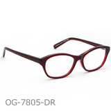 Onimegane®のアセテートフレーム。OG-7805DR(ダークレッド)