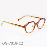 Onimegane®のPD狭めの方向けフレーム。OG-7818C2(黄ブラウンササ)