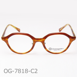Onimegane®のPD狭めの方向けフレーム。OG-7818C2(黄ブラウンササ)