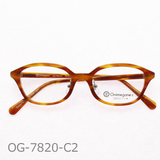 Onimegane®のPD狭めの方向けフレーム。OG-7820C2(黄ブラウンササ)