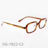 Onimegane®のPD狭めの方向けフレーム。OG-7822C2(黄ブラウンササ)