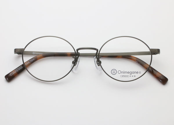 Onimegane®のベーシックフレーム。OG-7011A AB(アンティークブラック/テンプル長145）