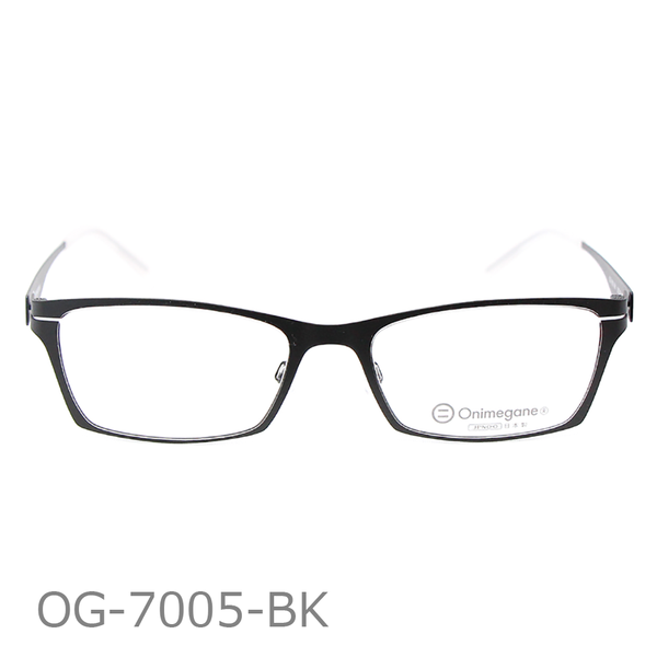 Onimegane®の超軽量スクエアフレーム。OG-7005BK(ブラック）