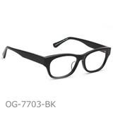 Onimegane®のセルロイドフレーム。OG-7703BK(ブラック）つやあり