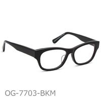 Onimegane®のセルロイドフレーム。OG-7703BKM(ブラックマット）つやなし