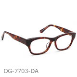Onimegane®のセルロイドフレーム。OG-7703DA(デミアンバー）